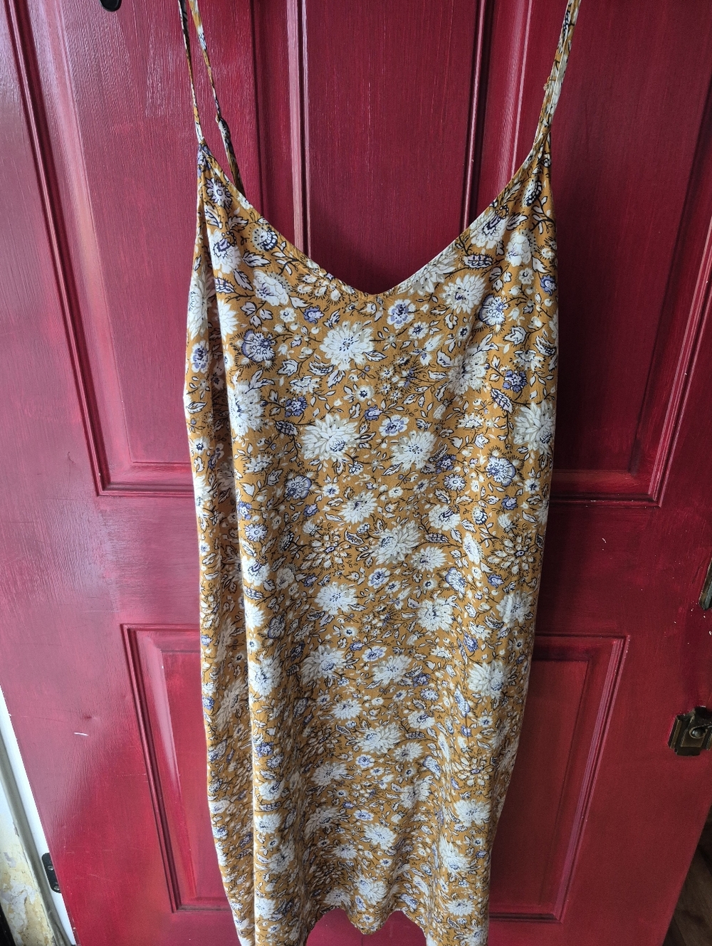Old Navy Mustard Floral Midi Dress